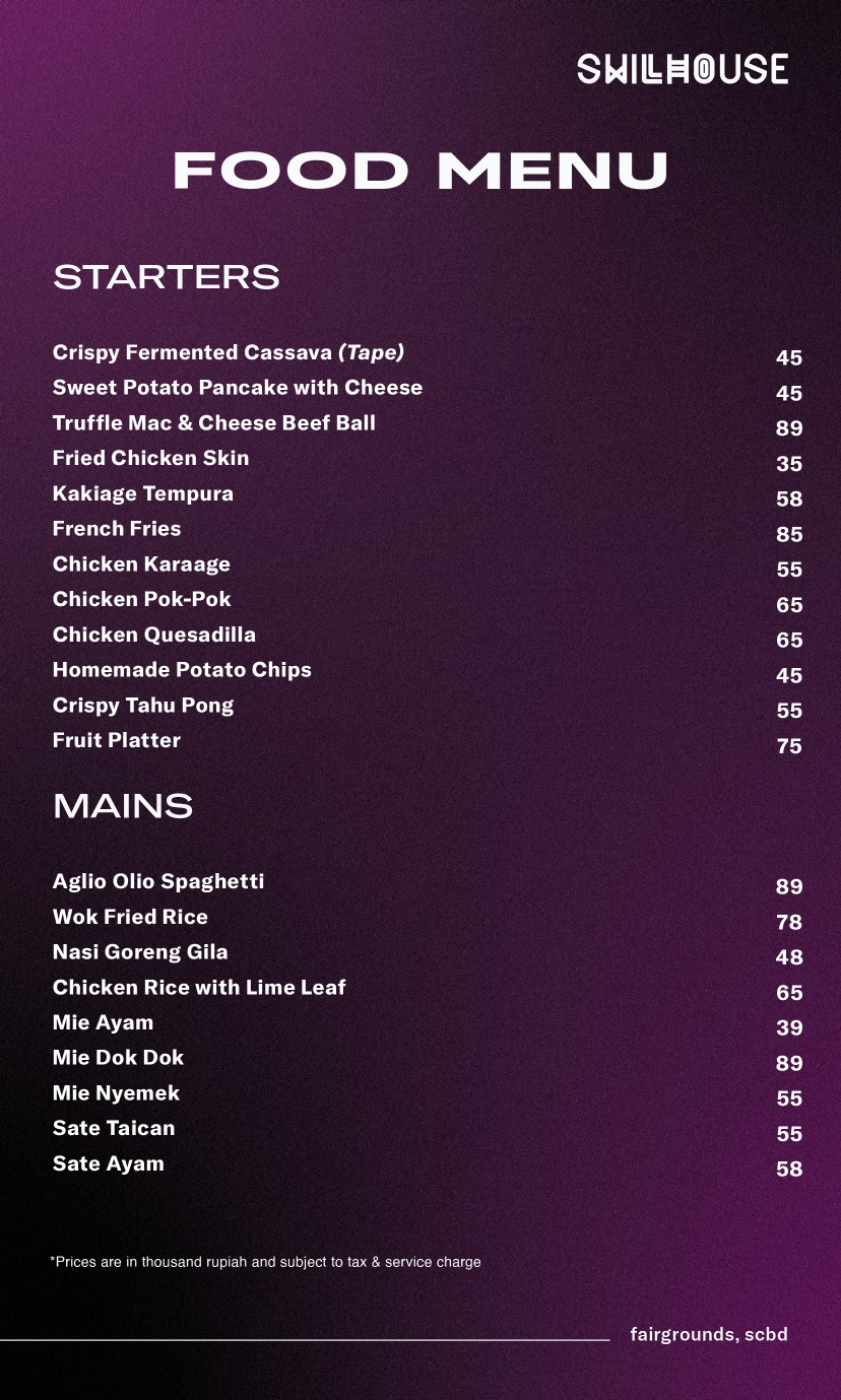 Swilly Inn Menu Swillfam